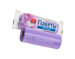 Мешки для мусора 35 л, ароматизированные, сиреневые, в рулоне 20 шт., ПНД, 12 мкм, 560х530 мм, GRIFON Полевые Цветы, 100-034 в Краснодаре