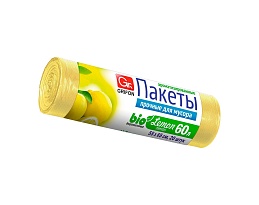 Мешки для мусора 60 л, ароматизированные, Лимон, желтые, в рулоне 20 шт., ПНД, 9 мкм, 650х550 мм, GRIFON Aroma, 101-023 Li в Краснодаре