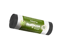 Мешки для мусора 30 л, черные, в рулоне 25 шт., ПНД, 7 мкм, 580х480 мм, SIBIRSKAYA, 101-003 S в Краснодаре