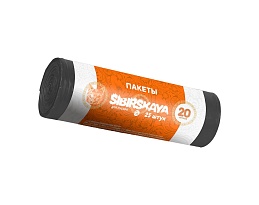 Мешки для мусора 20 л, черные, в рулоне 25 шт., ПНД, 6 мкм, 420х450 мм, SIBIRSKAYA, 101-001 S в Краснодаре