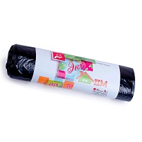 Мешки для мусора 60 л, черные, в рулоне 20 шт., ПНД, 7 мкм, 700х600 мм, Концепция Быта ЭкоДом, 601349 в Краснодаре