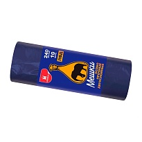 Мешки для мусора 240 л, синие, рулон 10 шт., ПВД 36 мкм, 1350х900 мм, Уфа Пак, МВ1854 (МВ 240-10с) в Краснодаре
