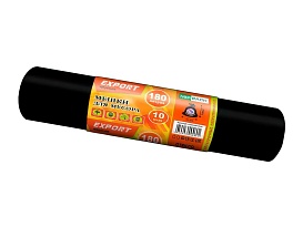 Мешки для мусора 180 л, ароматизированные, черные, в рулоне 10 шт., ПВД, 80 мкм, 1100х930 мм, EXPORT, exp18010142 в Краснодаре