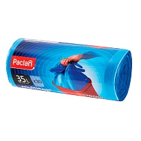 Мешки для мусора 35 л, с ушками, синие, в рулоне 30 шт., ПНД, 10,5 мкм, 640х500 мм, PACLAN Multitop, 600819 в Краснодаре