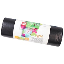 Мешки для мусора 220 л, черные, в рулоне 10 шт., ПВД, 29 мкм, 1100х830 мм, Концепция Быта ЭкоДом, 604924 в Краснодаре